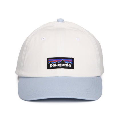 Gorra de béisbol P-6 Label de algodón orgánico de Patagonia - Crema-Azul Claro
