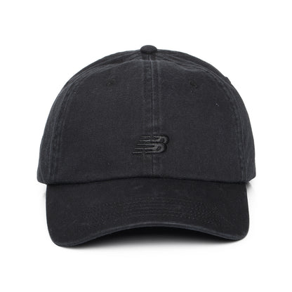 Gorra de béisbol Classic V 2.0 de sarga de algodón de New Balance - Negro sobre Negro