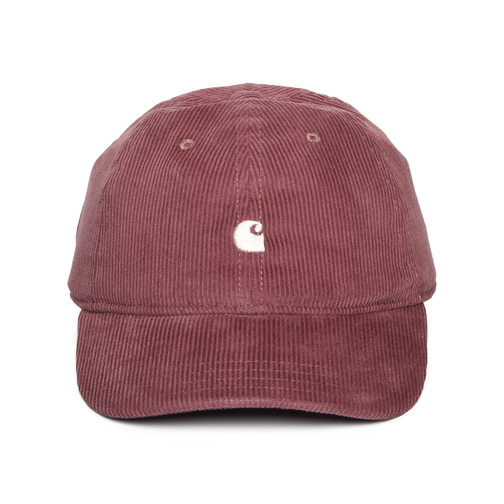 Gorra de béisbol Harlem de pana de Carhartt WIP - Rosa Violáceo-Blanco