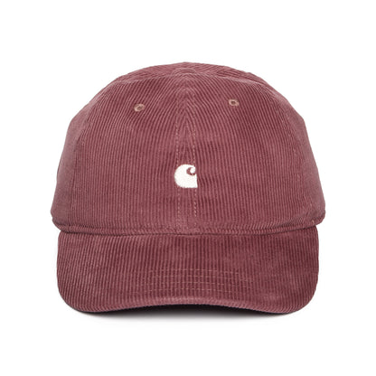 Gorra de béisbol Harlem de pana de Carhartt WIP - Rosa Violáceo-Blanco