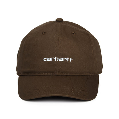 Gorra de béisbol Script de lienzo de algodón de Carhartt WIP - Marrón