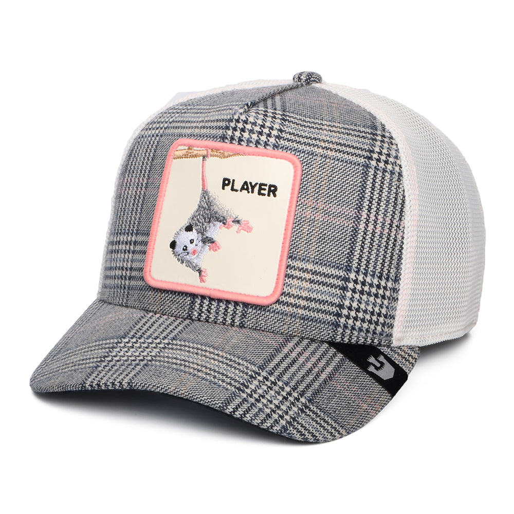 Gorra de camionero Zarigüeya de Moon de Goorin - Azul Marino-Blanco