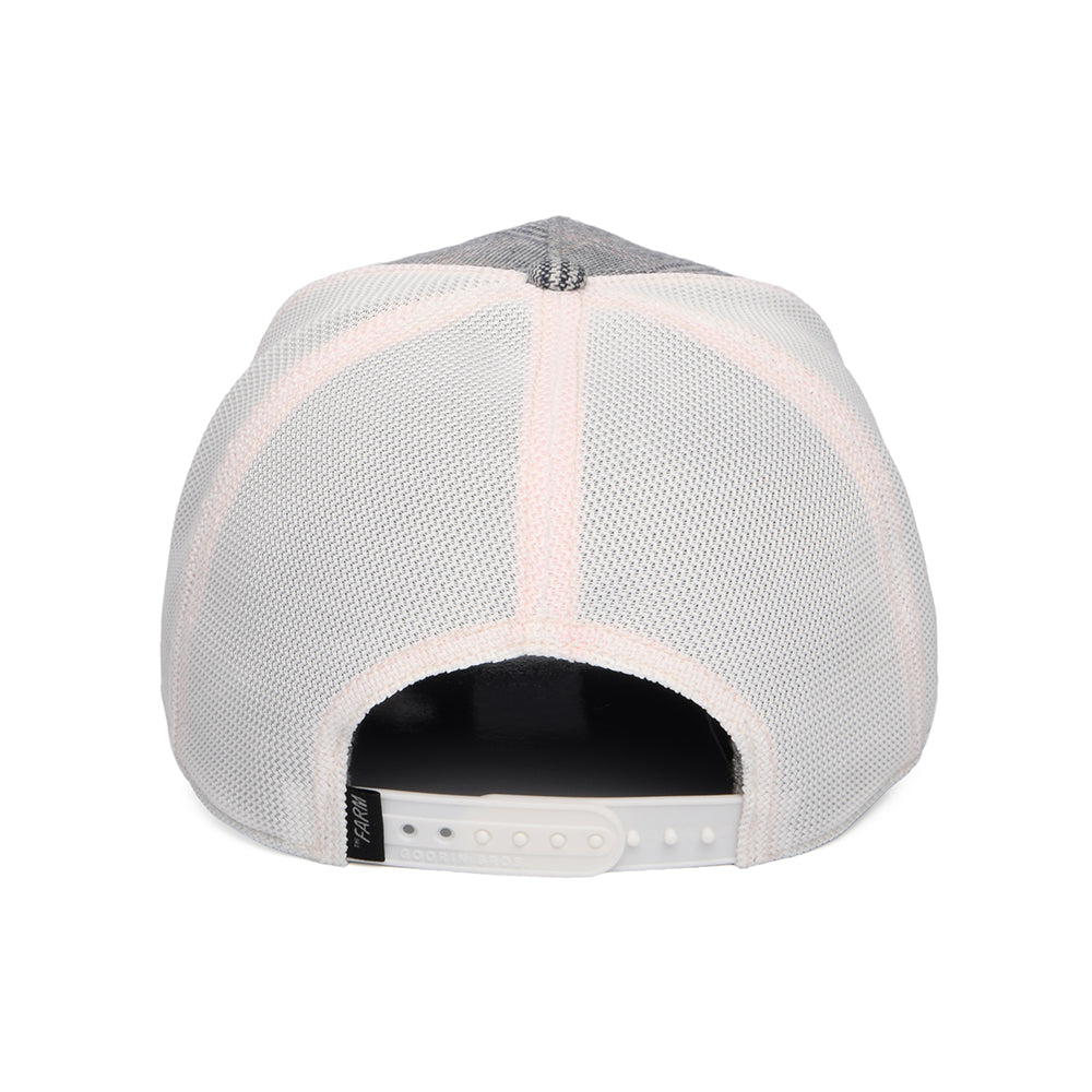 Gorra de camionero Zarigüeya de Moon de Goorin - Azul Marino-Blanco