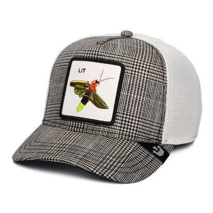 Gorra de camionero Luciérnaga de Moon de Goorin - Negro-Blanco