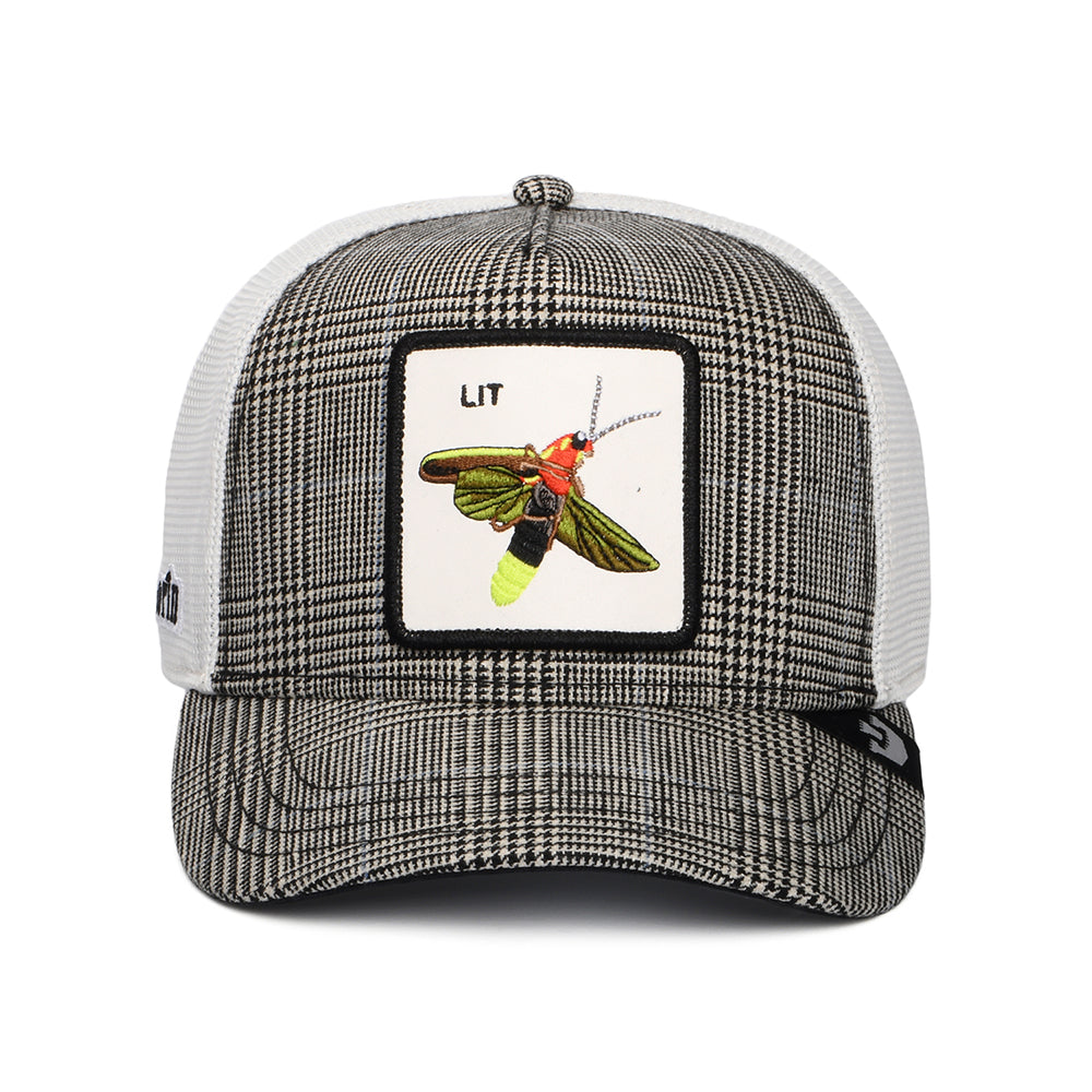 Gorra de camionero Luciérnaga de Moon de Goorin - Negro-Blanco