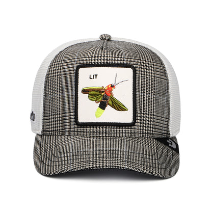 Gorra de camionero Luciérnaga de Moon de Goorin - Negro-Blanco