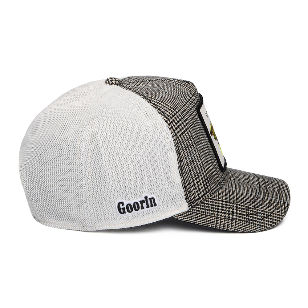 Gorra de camionero Luciérnaga de Moon de Goorin - Negro-Blanco