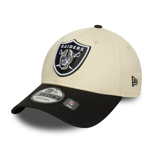 Gorra de béisbol 9FORTY - NFL Wordmark Las Vegas Raiders de New Era - Crema-Negro