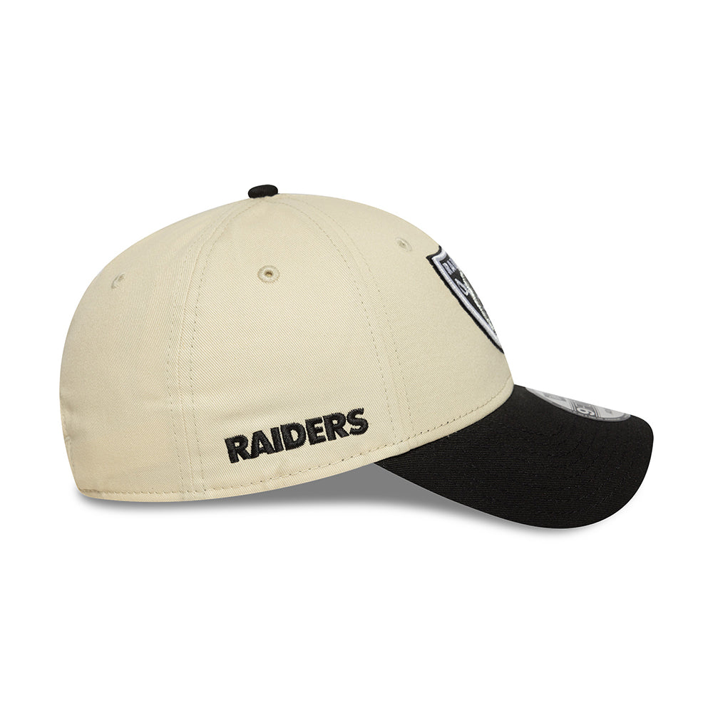 Gorra de béisbol 9FORTY - NFL Wordmark Las Vegas Raiders de New Era - Crema-Negro