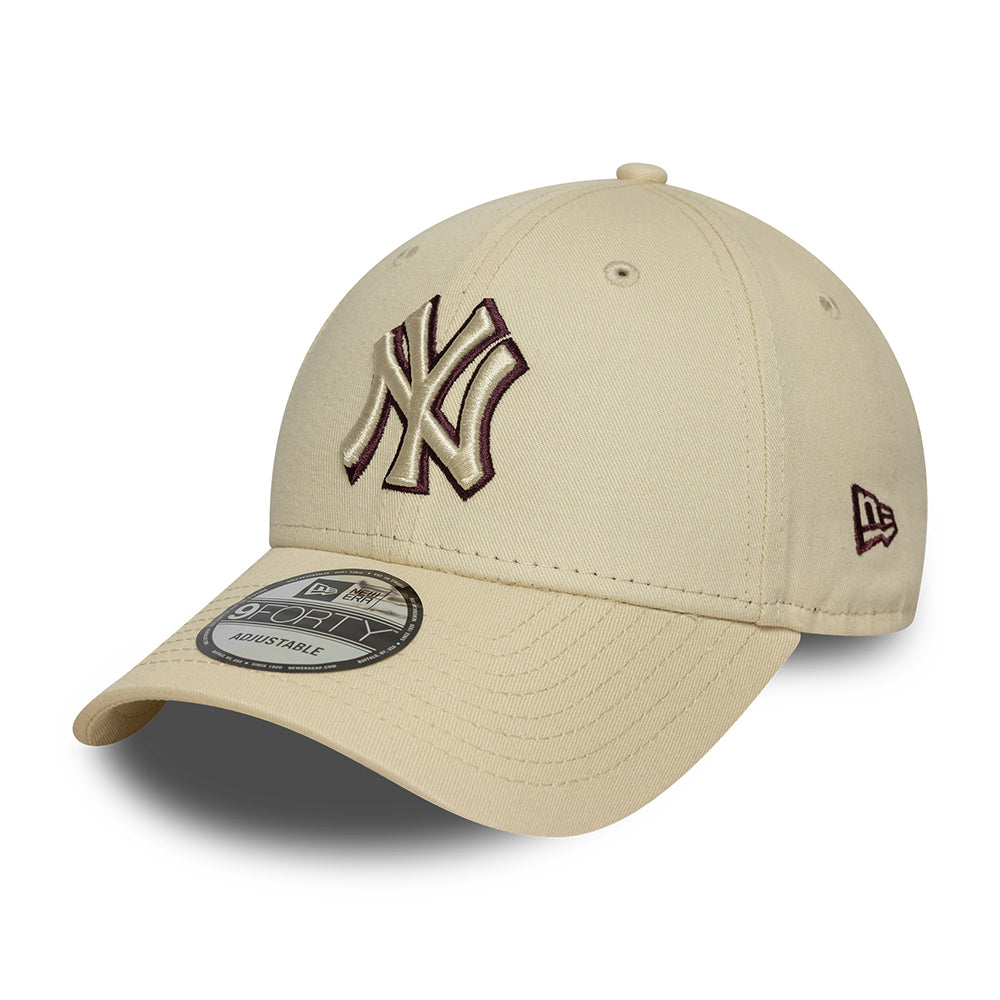 Gorra de béisbol 9FORTY MLB Team Outline New York Yankees de New Era - Beige-Marrón