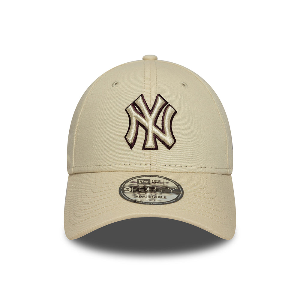 Gorra de béisbol 9FORTY MLB Team Outline New York Yankees de New Era - Beige-Marrón