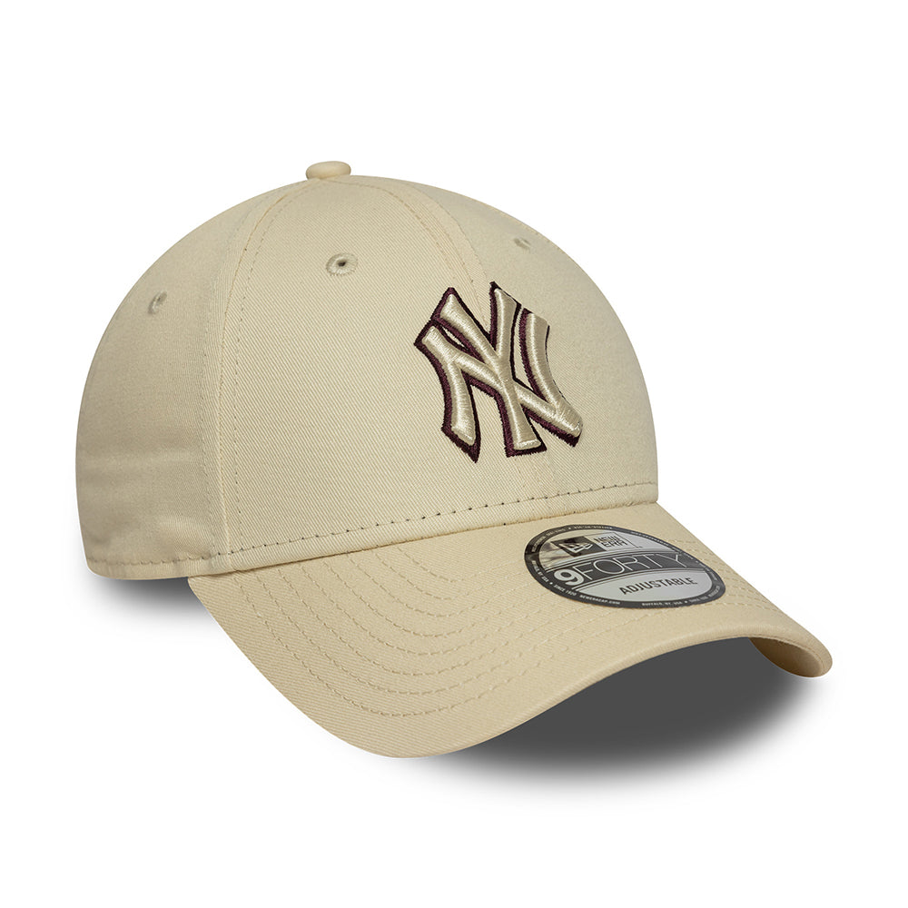 Gorra de béisbol 9FORTY MLB Team Outline New York Yankees de New Era - Beige-Marrón