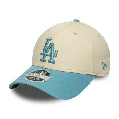 Gorra de béisbol 9FORTY - MLB Colourblock L.A. Dodgers de New Era - Crema-Azul Cielo