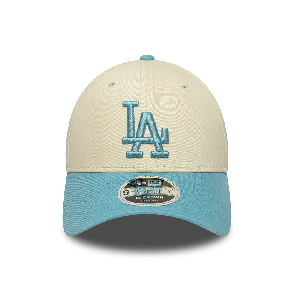 Gorra de béisbol 9FORTY - MLB Colourblock L.A. Dodgers de New Era - Crema-Azul Cielo