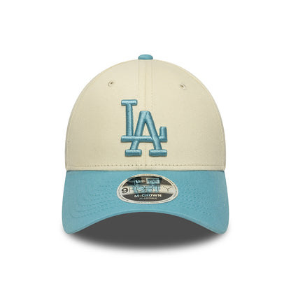 Gorra de béisbol 9FORTY - MLB Colourblock L.A. Dodgers de New Era - Crema-Azul Cielo