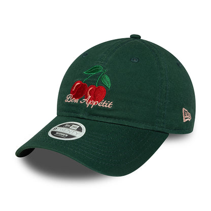 Gorra de béisbol 9TWENTY NE Phrase Bon Appetit de New Era - Verde Oscuro