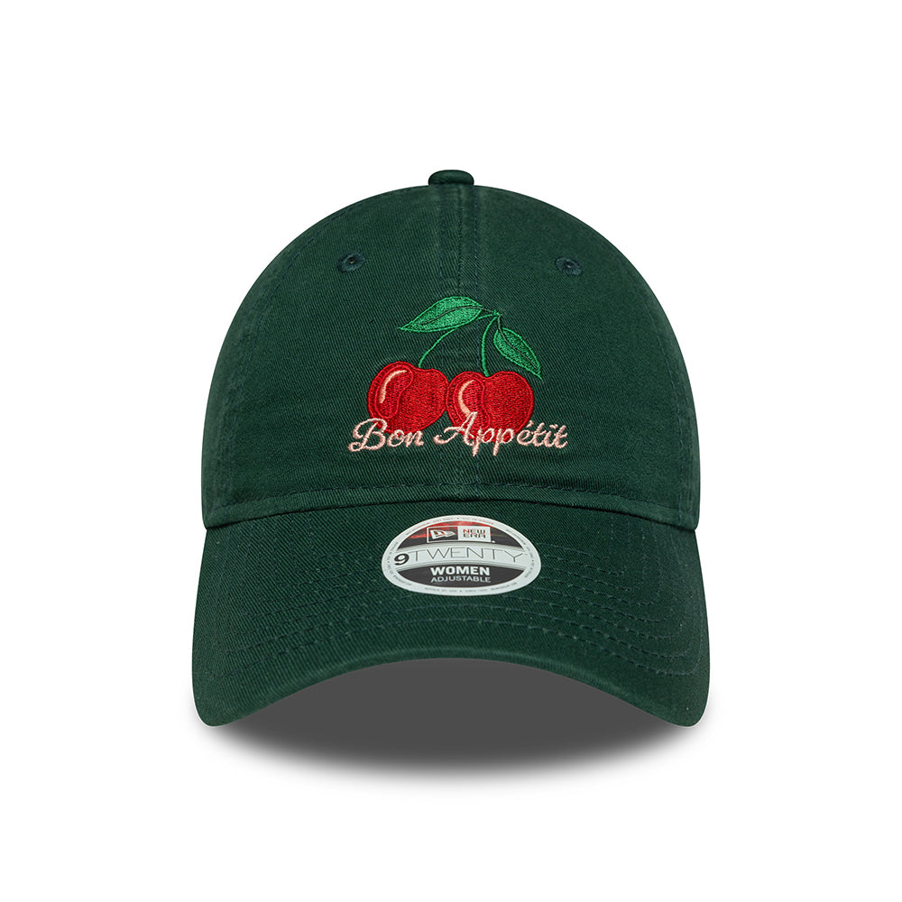 Gorra de béisbol 9TWENTY NE Phrase Bon Appetit de New Era - Verde Oscuro