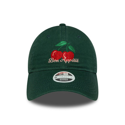 Gorra de béisbol 9TWENTY NE Phrase Bon Appetit de New Era - Verde Oscuro
