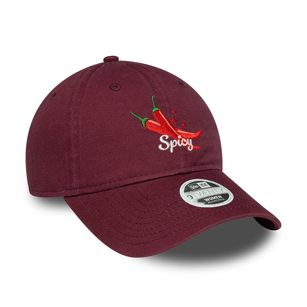 Gorra de béisbol 9TWENTY NE Phrase Spicy de New Era - Burdeos