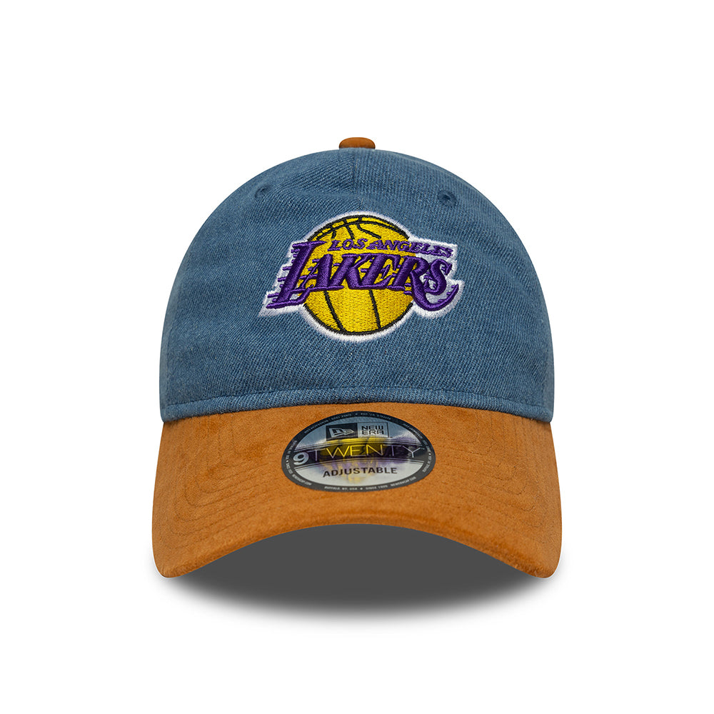Gorra de béisbol 9TWENTY NBA Denim Midi L.A. Lakers de New Era - Azul-Beige Arena
