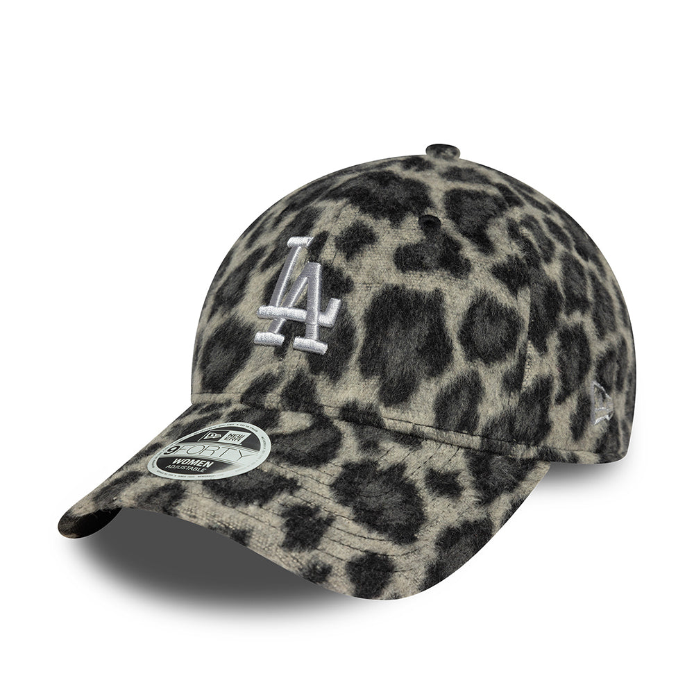 Gorra de béisbol mujeres 9FORTY MLB Cosy Animal L.A. Dodgers de New Era - Leopardo Gris