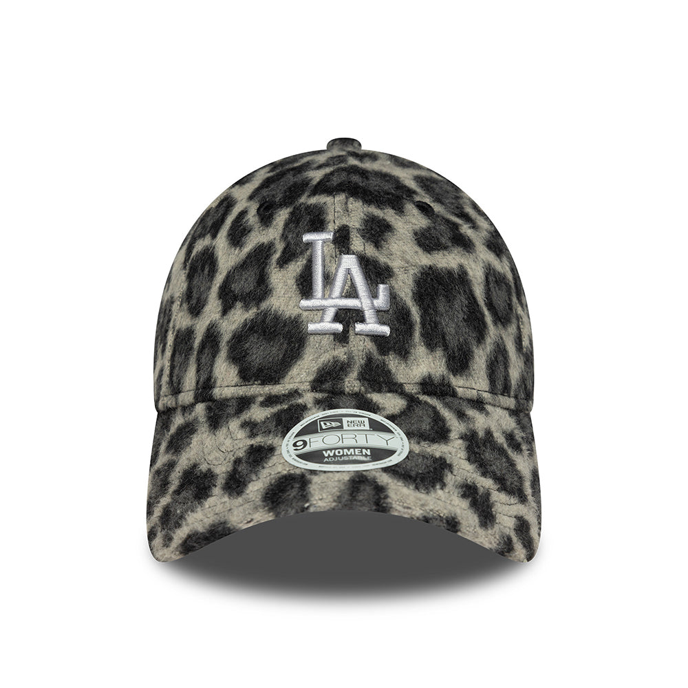 Gorra de béisbol mujeres 9FORTY MLB Cosy Animal L.A. Dodgers de New Era - Leopardo Gris