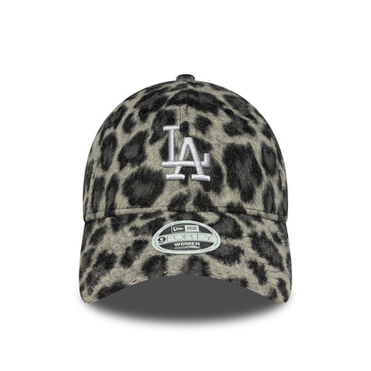 Gorra de béisbol mujeres 9FORTY MLB Cosy Animal L.A. Dodgers de New Era - Leopardo Gris