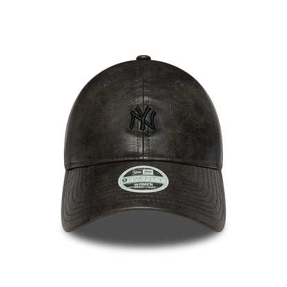Gorra de béisbol mujeres 9TWENTY New York Yankees de New Era - Negro sobre Negro