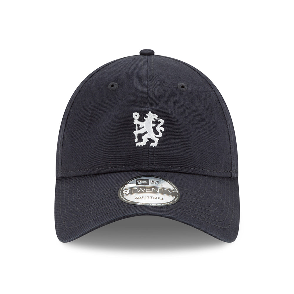 Gorra de béisbol 9TWENTY con cresta de león bordada Chelsea FC de New Era - Azul Marino-Blanco