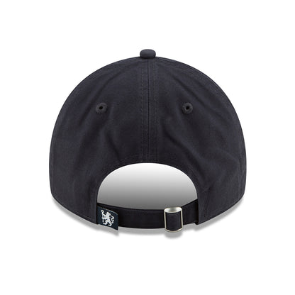 Gorra de béisbol 9TWENTY con cresta de león bordada Chelsea FC de New Era - Azul Marino-Blanco