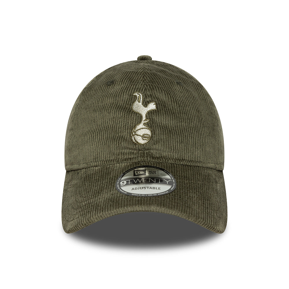 Gorra de béisbol 9TWENTY con cordón Tottenham Hotspur FC de New Era - Verde Oliva