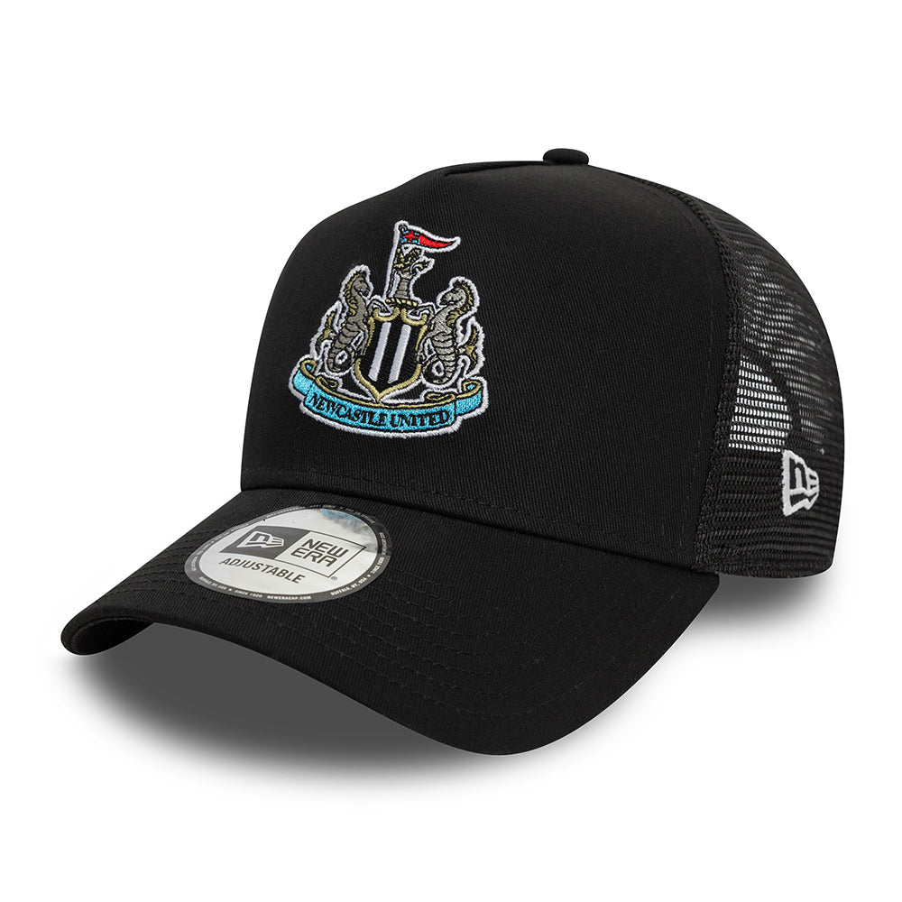Gorra de camionero A-Frame Premier League Core Newcastle United FC de New Era - Negro