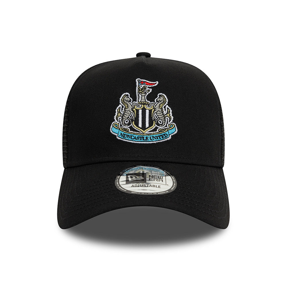 Gorra de camionero A-Frame Premier League Core Newcastle United FC de New Era - Negro