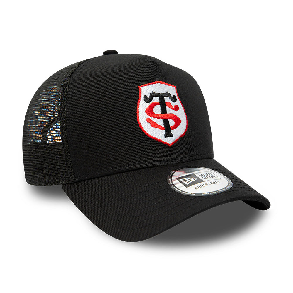 Gorra de camionero A-Frame Team Logo Stade Toulousain de New Era - Negro