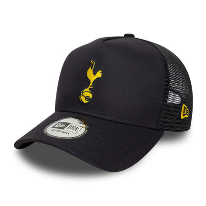 Gorra de camionero A-Frame de temporada Tottenham Hotspur FC de New Era - Azul Marino-Amarillo