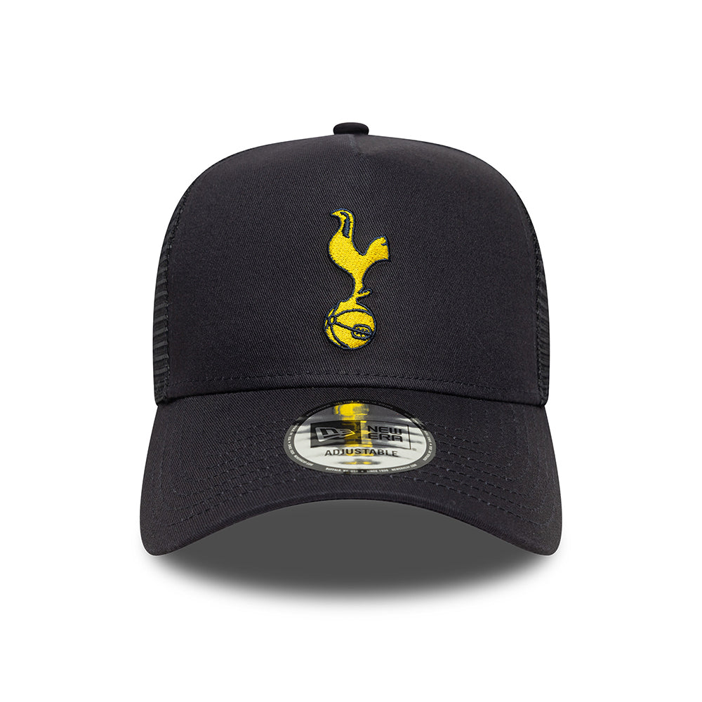 Gorra de camionero A-Frame de temporada Tottenham Hotspur FC de New Era - Azul Marino-Amarillo