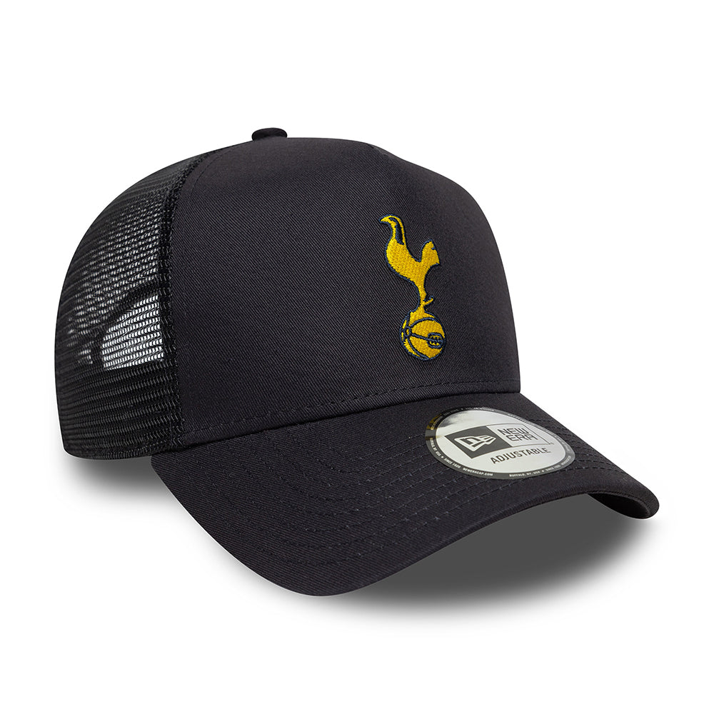 Gorra de camionero A-Frame de temporada Tottenham Hotspur FC de New Era - Azul Marino-Amarillo