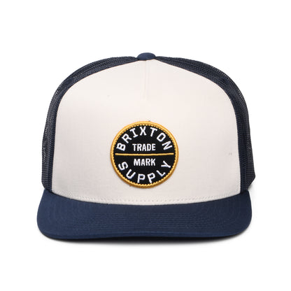 Gorra de camionero Oath MP de Brixton - Blanco Roto-Indigo