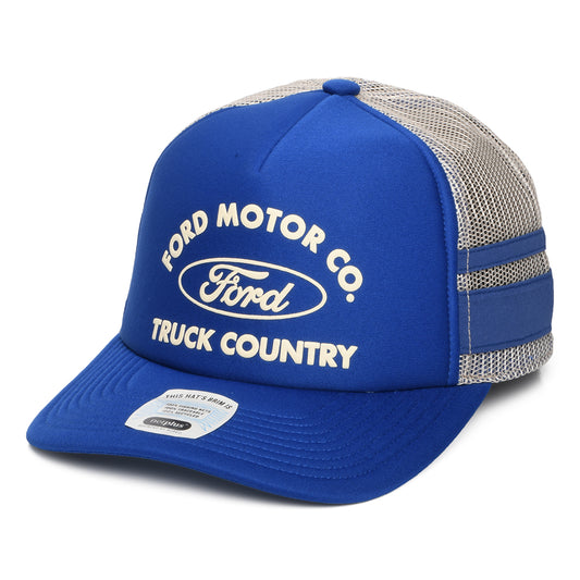 Gorra de camionero Ford Built Tough MP de Brixton - Azul-Blanco