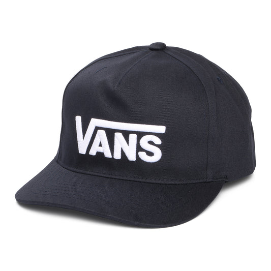 Gorra Snapback Drop V Logo visera curvada de Vans - Medianoche-Blanco