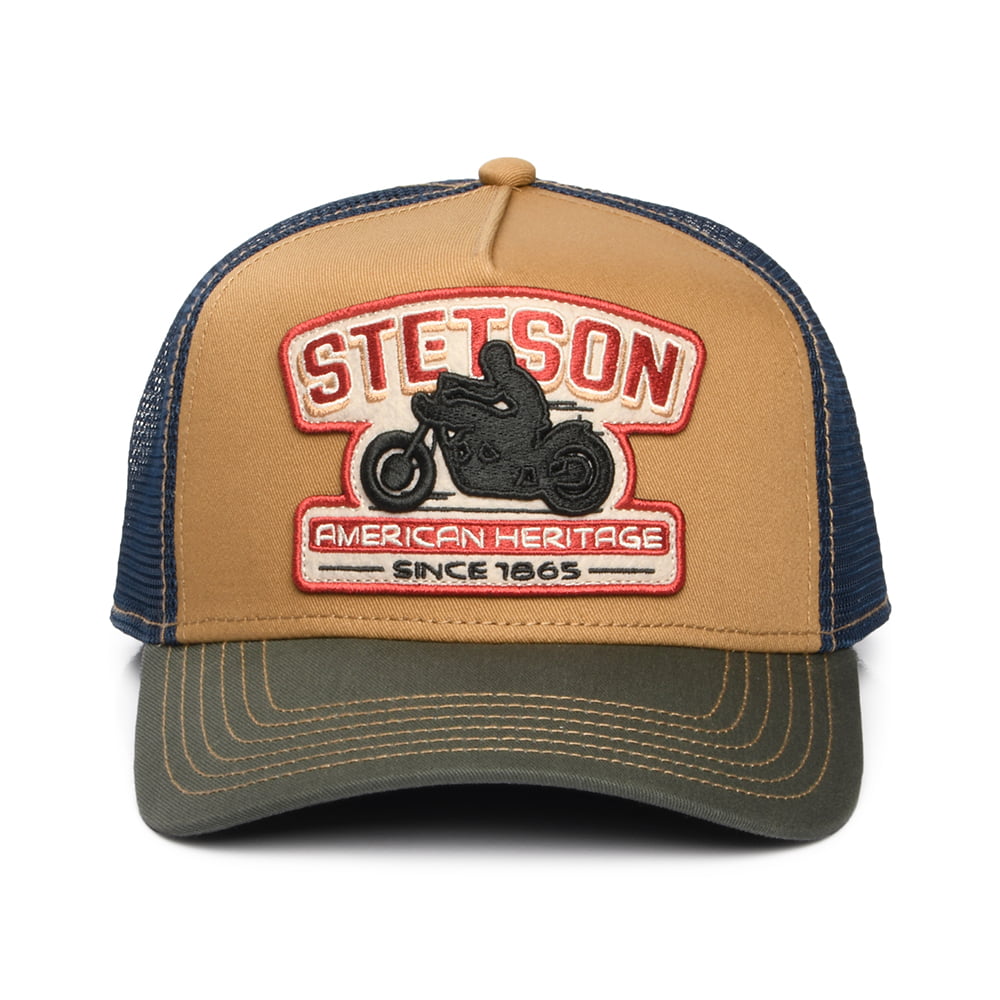 Gorra de camionero Motocicleta de Stetson - Beige Arena-Verde Oliva-Azul Marino