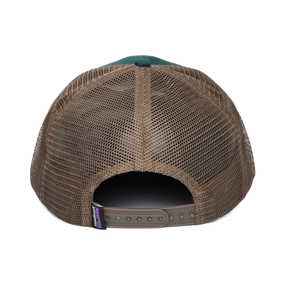 Gorra Trucker P-6 Logo de algodón orgánico de Patagonia - Verde Oscuro