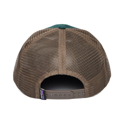 Gorra Trucker P-6 Logo de algodón orgánico de Patagonia - Verde Oscuro