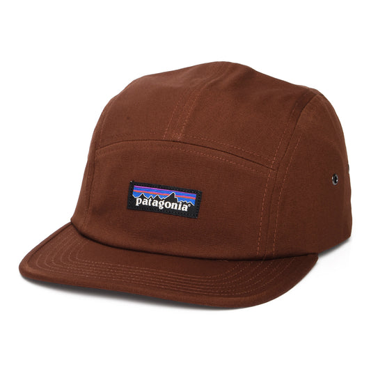 Gorra 5 paneles P-6 Label Maclure de algodón orgánico de Patagonia - Óxido Oscuro
