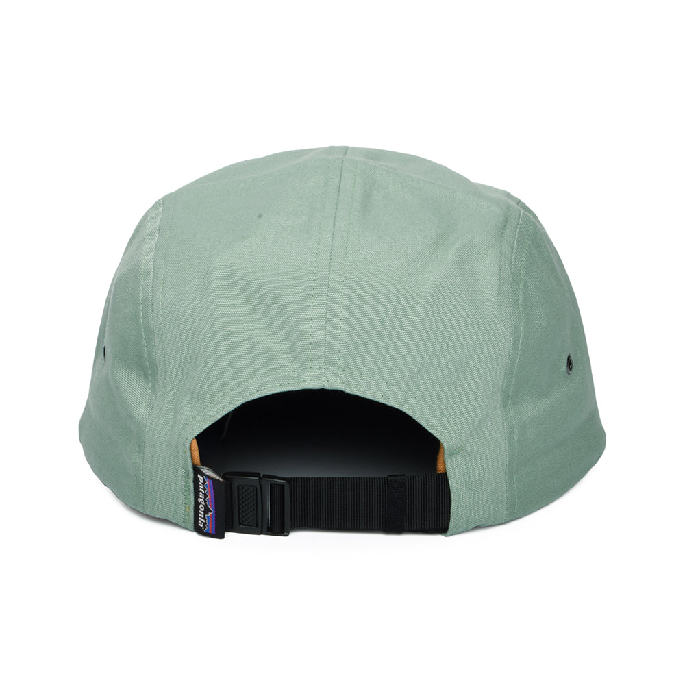 Gorra 5 paneles P-6 Label Maclure de algodón orgánico de Patagonia - Gris Topo-Mostaza-Menta