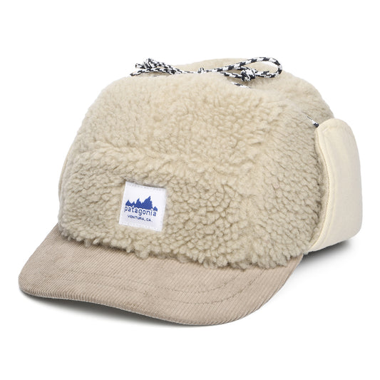 Gorra 5 paneles Range de Vellón de pelo con orejeras de Patagonia - Beige