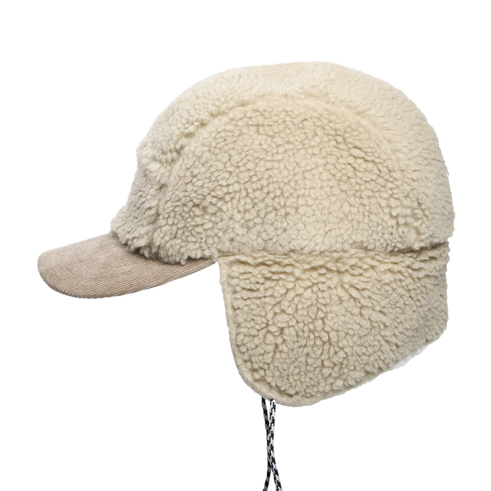 Gorra 5 paneles Range de Vellón de pelo con orejeras de Patagonia - Beige