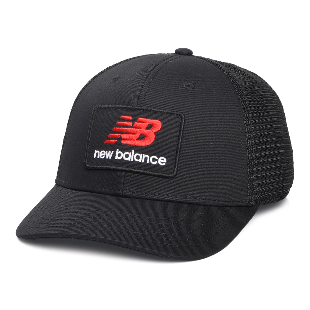 Gorra de camionero parche de logo NB de New Balance - Negro