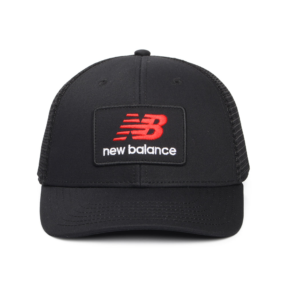 Gorra de camionero parche de logo NB de New Balance - Negro