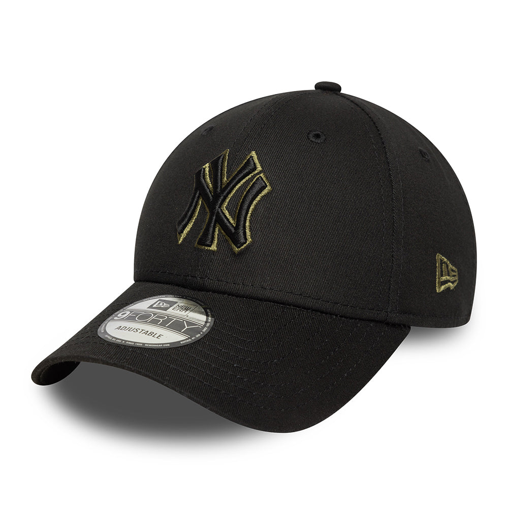 Gorra de béisbol 9FORTY MLB Team Outline New York Yankees de New Era - Negro-Oliva